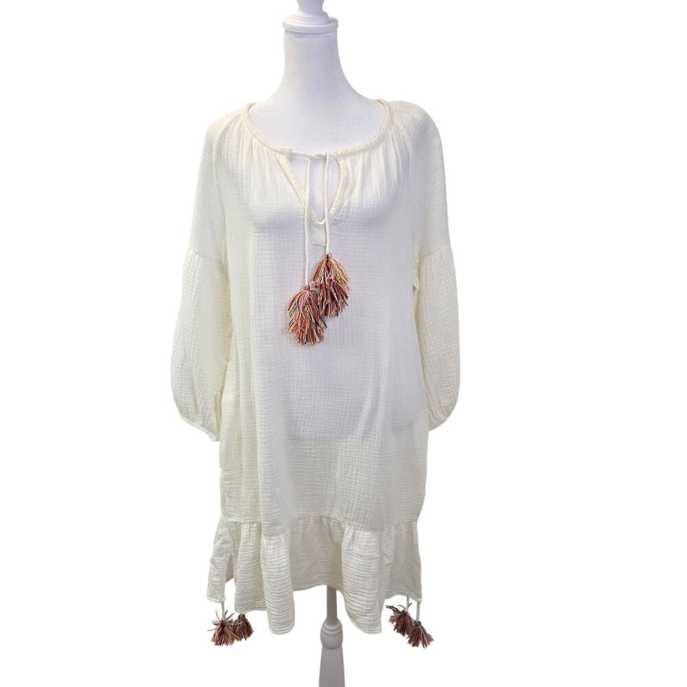 NWT Anthropologie Sundays Gauzy Tunic/Dress w/Tassel Detail Size 3/Large